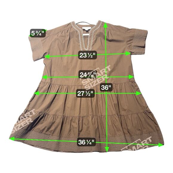 TUCKERNUCK POMANDER PLACE WOMENS MEDIUM DRESS KINSLEY BROWN PREPPY COQUETTE - Picture 2 of 8